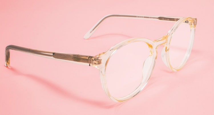 Clear frames on a pink background