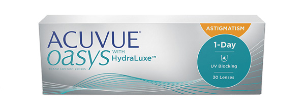 ACUVUE OASYS 1-DAY with HydraLuxe for Astigmatism 30 Pack large view angle 0