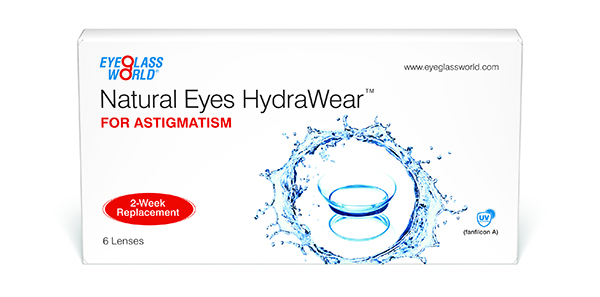 Natural Eyes HydraWear FOR ASTIGMATISM 6 Pack large view angle 0