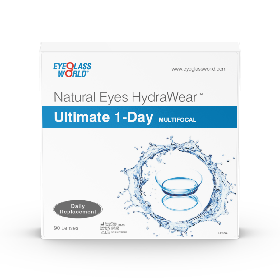 Natural Eyes HydraWear Ultimate 1Day Multifocal High 90 Pack large view angle 0