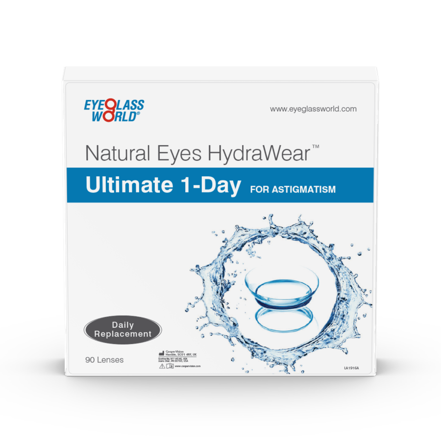 Natural Eyes HydraWear Ultimate 1 Day Toric 90 Pack large view angle 0