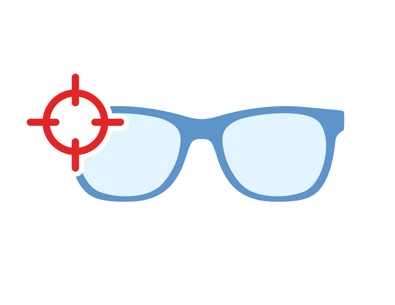 Icon of glasses with progressive lenses