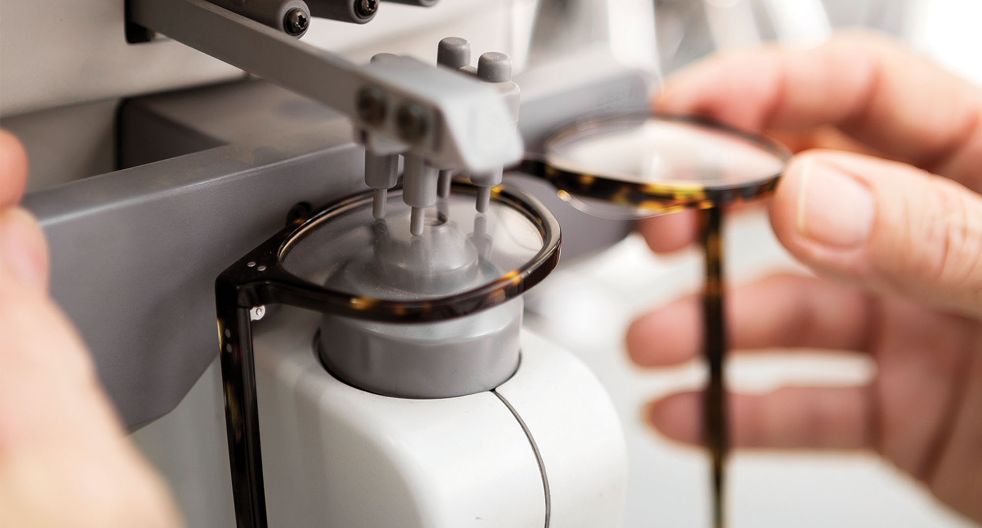 Glasses being made in a lab