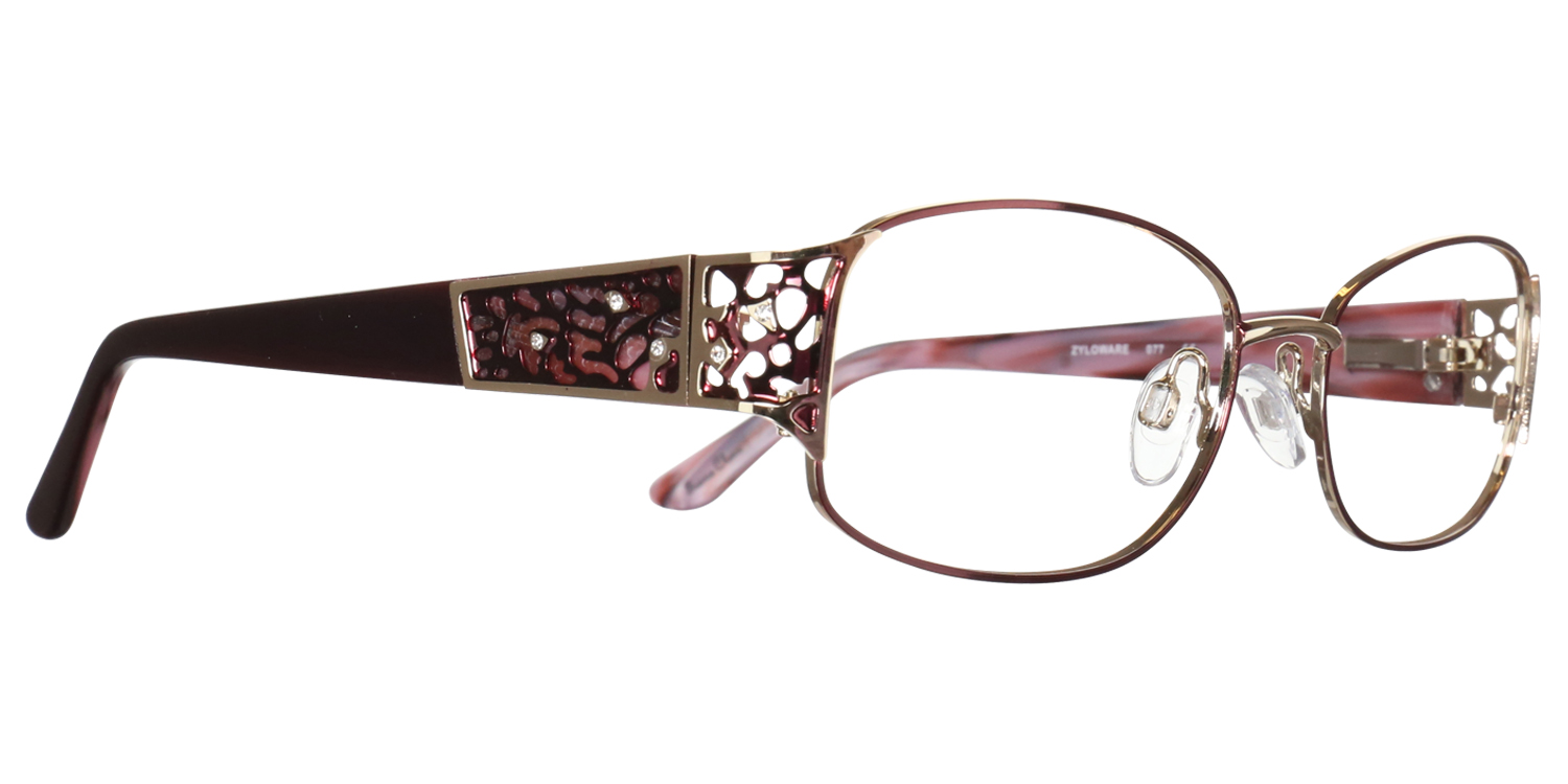 New 3 pairs lot authentic Sophia Loren prescription designer eyeglasses frames Sophia Loren M 253 Burgundy main image 3