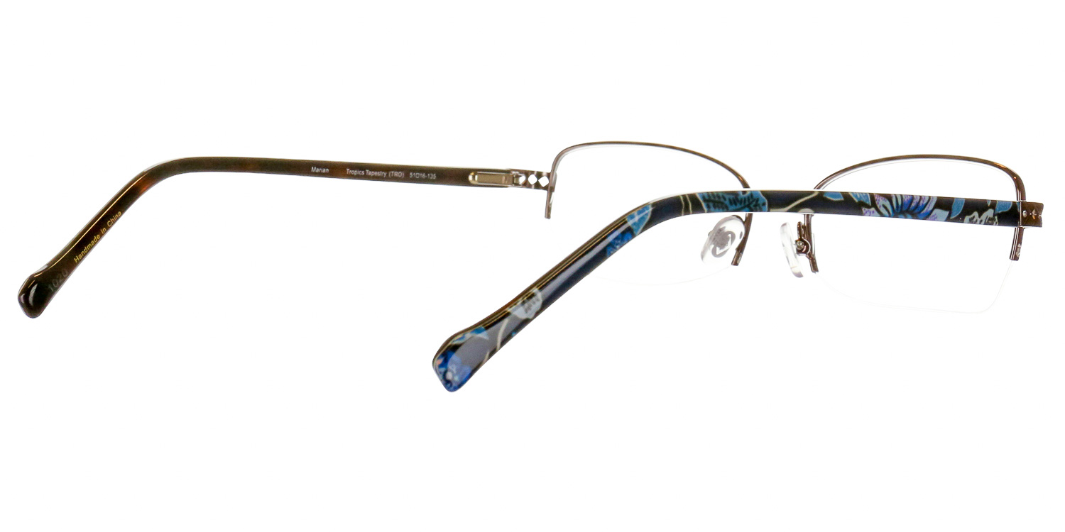 Vera Bradley Glasses Tropics Tapestry (TRO) 1015-135 Rectangular Frames GRACE main image 4