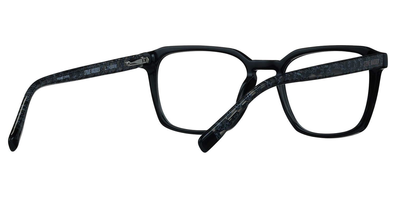 Steve Madden Eyeglasses Dramatic Black Half Rim Frames Only Black 54-16-135 Walmart Women main image 2