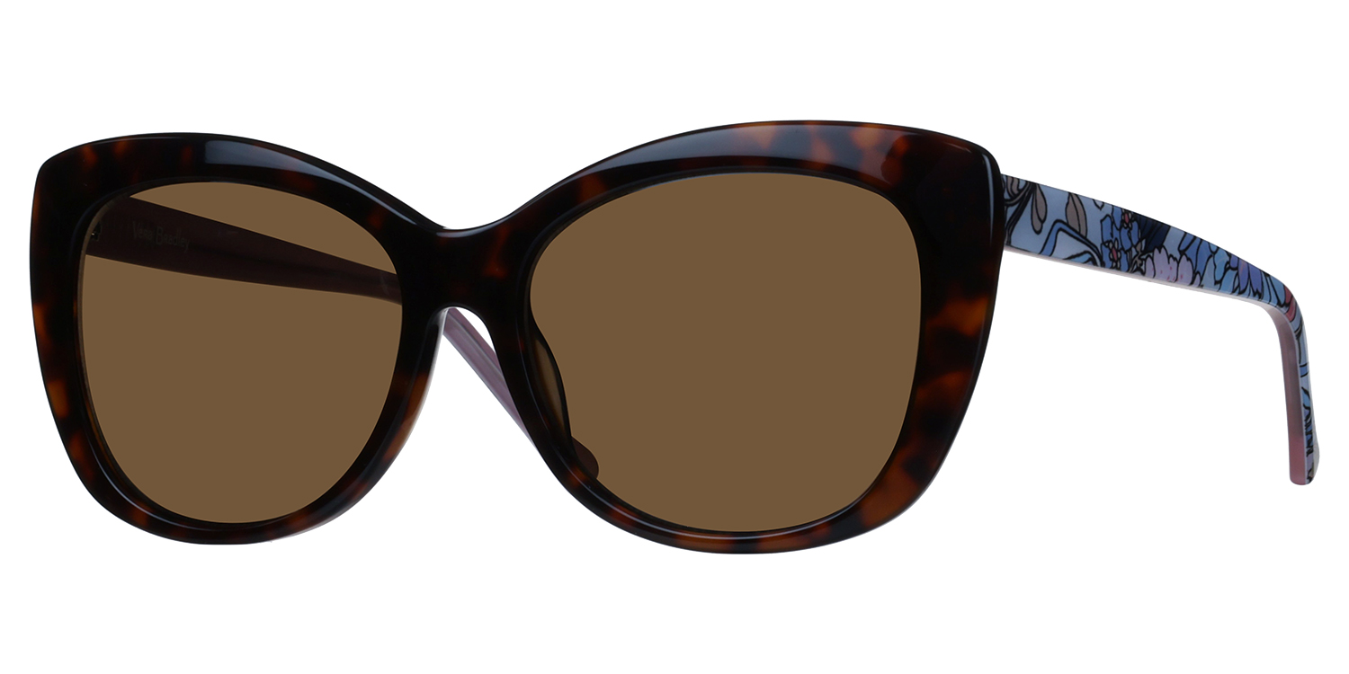 Vera Bradley Marian floral Sunglasses with Brown Gradient Lenses and case Dall Polarized Sunglass | Vera Bradley main image 2