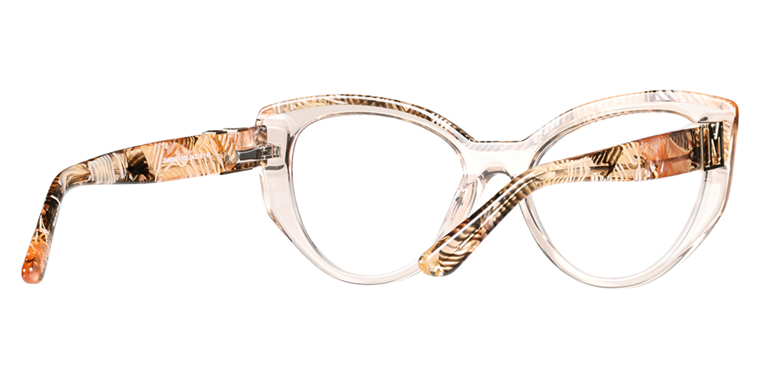Marciano by Guess RX Tortoiseshell Frame Glasses with Gold Chain Accents - Brown Guess By Marciano GM0255 Eyeglass Frames - 53 mm Lens  main image 2