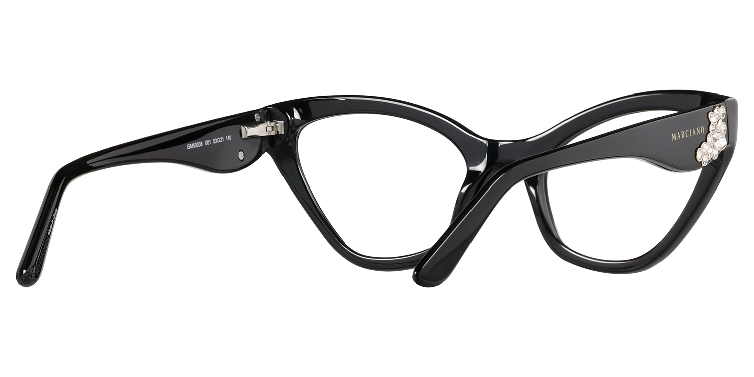 Marciano Black Cat-Eye Glasses with Burgundy Case Prescription glasses GUESS BY MARCIANO GM50062 071 52  main image 4